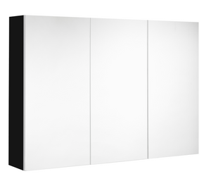 NORDIK Armoire de toilette 100 cm - UTE - Noir Ultra mat
