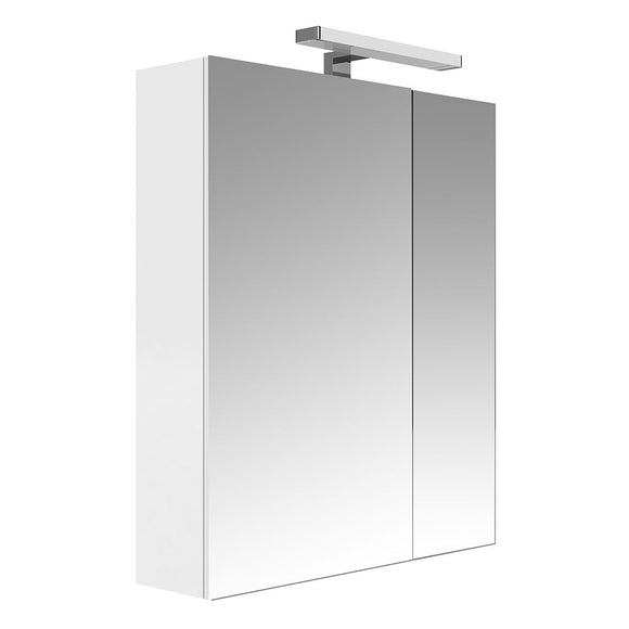 JUNO Toiletkast met verlichting 60 cm - UTE - Glanzend Wit