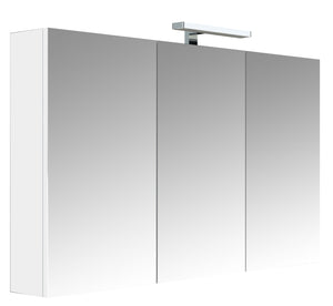 JUNO Armoire de toilette éclairante 120 cm - UTE - Blanc Brillant